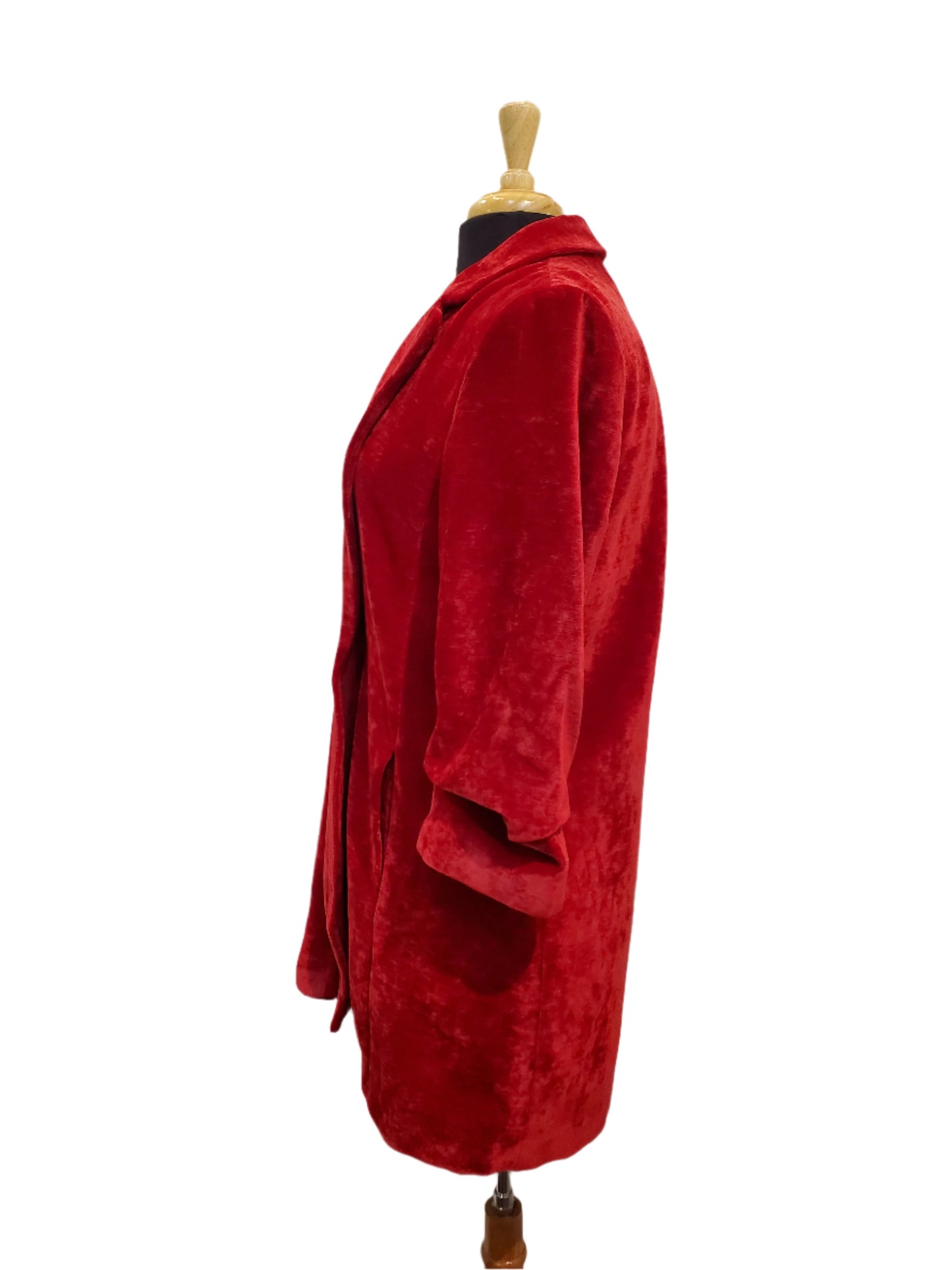 Boho Chic Velvet Ruched Sleeve Jacket (110635)