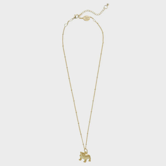 Dainty Bulldog Necklace (3681)