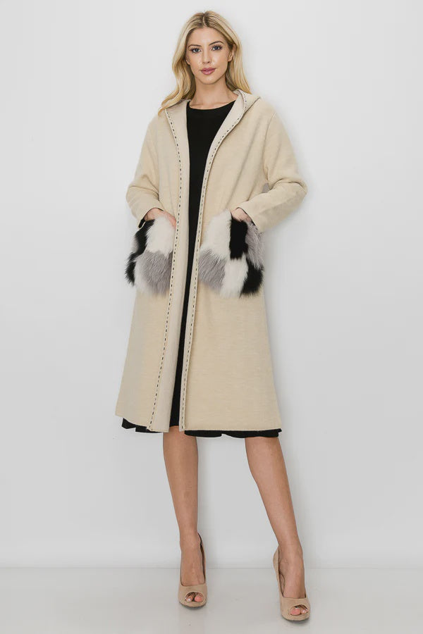 Joh. "Stella" Faux Fur Pockets Coat (52356SW)