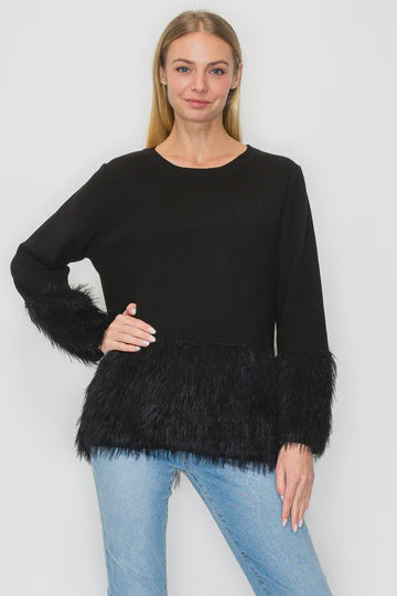 Joh. "Sonia" Sweater w/fur (54395SW)