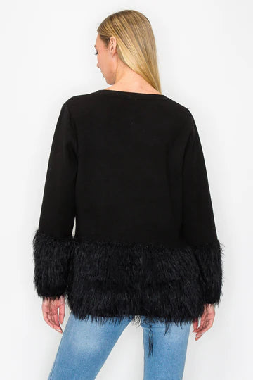 Joh. "Sonia" Sweater w/fur (54395SW)