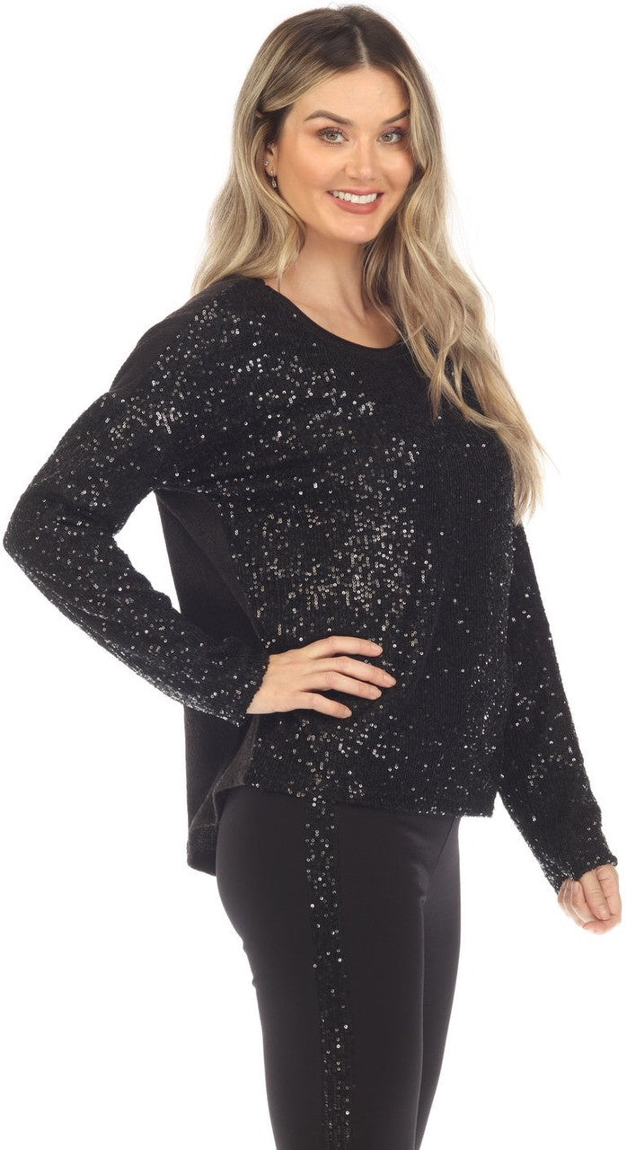 Flora Ashley Sequin Top (9637)