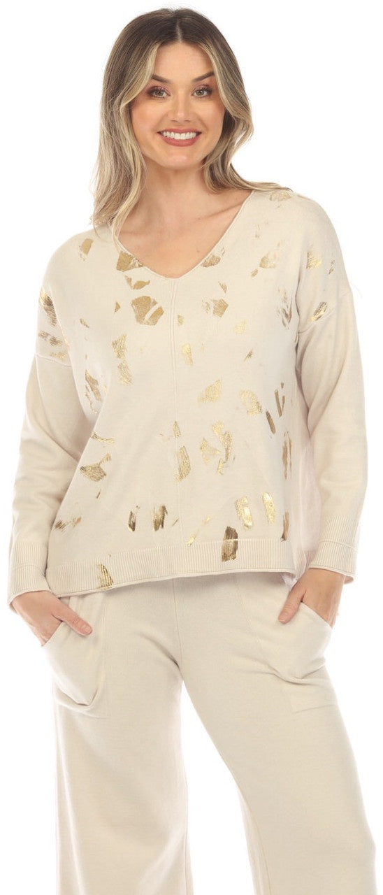 Flora Ashley Foil Top (9638)