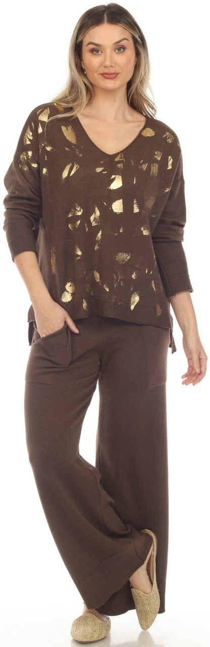 Flora Ashley Foil Top (9638)