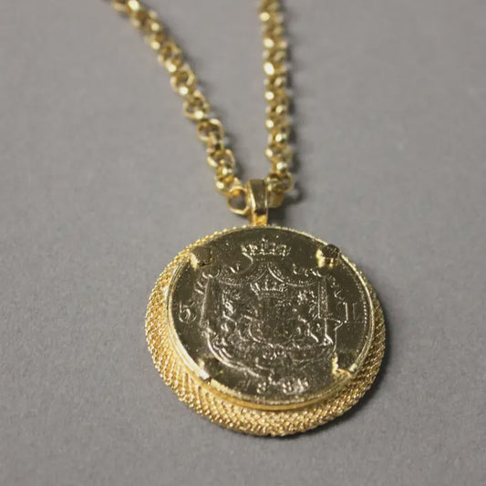 Vintage Gold Coin Necklace