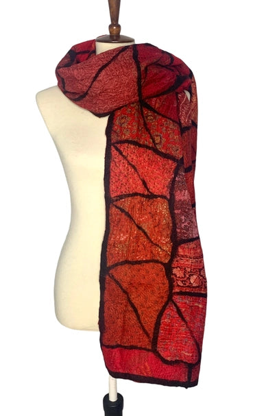 Scarf "Sari Patchwork - Red"