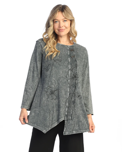 J&J "Sketch" Faux Wrap Top