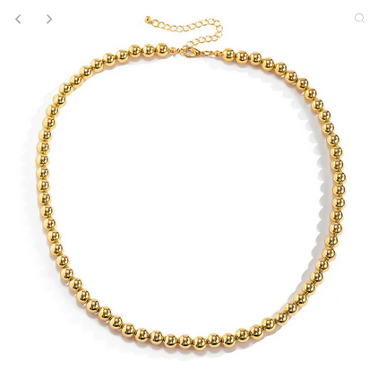 Gold Ball & Chain Necklace