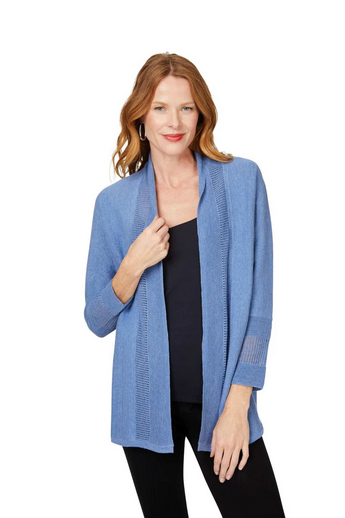 Foxcroft Mixed Stitch LS Cardigan