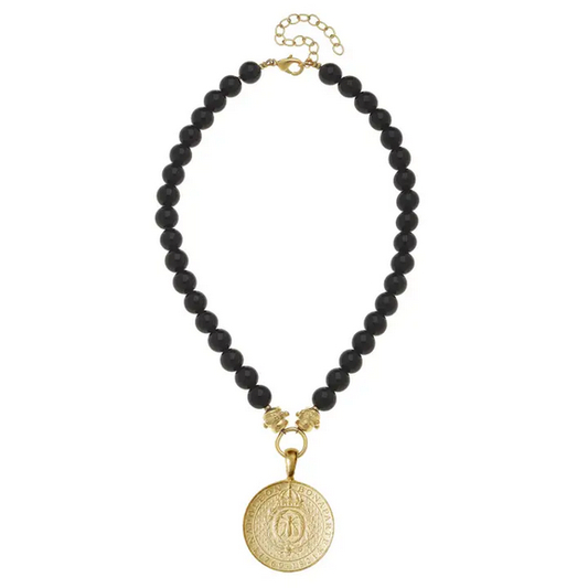 Napoleon Onyx Necklace (3198BK)