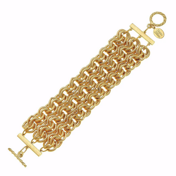 Triple Strand Double Link Chain Bracelet (2720g)