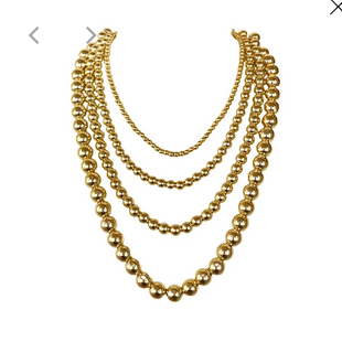 Gold Ball & Chain Necklace