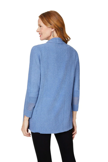 Foxcroft Mixed Stitch LS Cardigan