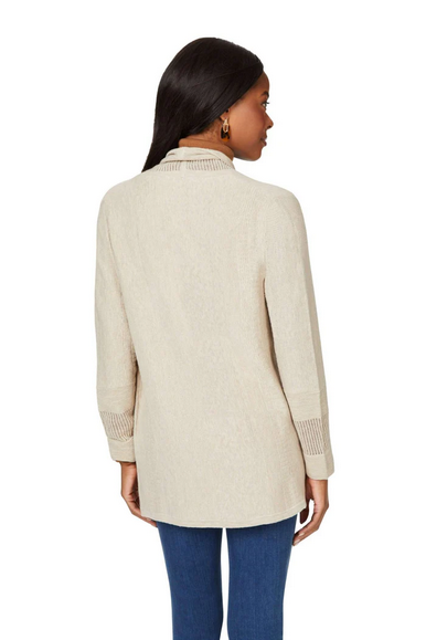 Foxcroft Mixed Stitch LS Cardigan