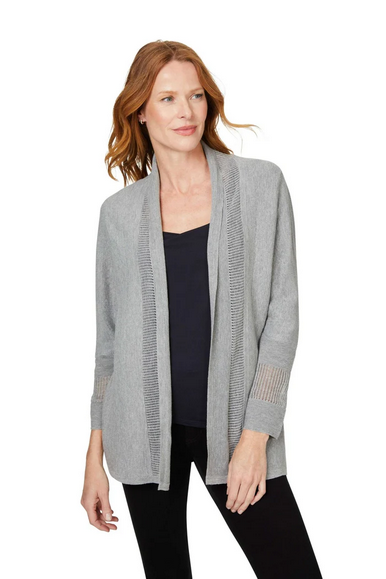 Foxcroft Mixed Stitch LS Cardigan