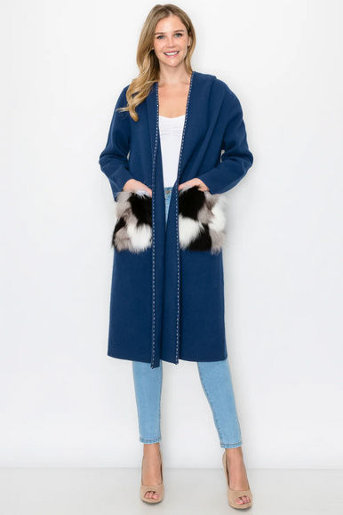 Joh. "Stella" Faux Fur Pockets Coat (52356SW)