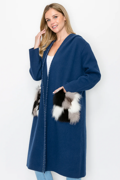 Joh. "Stella" Faux Fur Pockets Coat (52356SW)