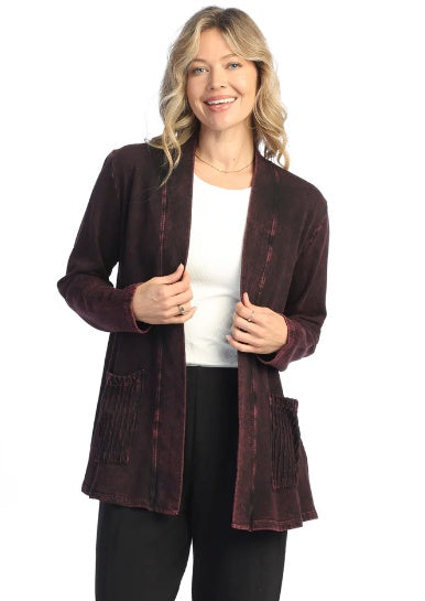 J&J Open Cardi w/Patch Pockets (M90)