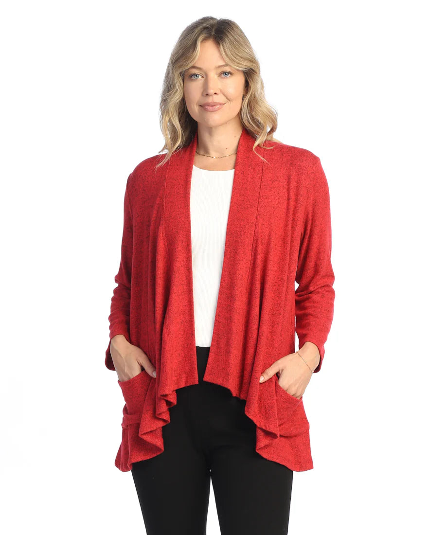 J&J Brushed Hacci Draped Cardigan (VP4)