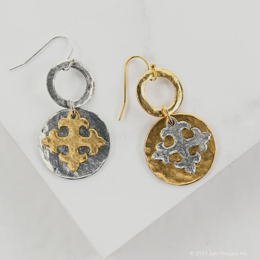 Julio "Ginsburg" Maltese Cross Earrings